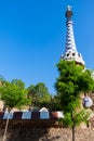 Barcelona Park Guell Gingerbread House of Gaudi Royalty Free Stock Photo