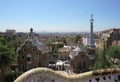 Barcelona. Park GÃÂ¼ell with a view of gingerbread houses Royalty Free Stock Photo