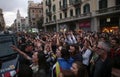 Barcelona protest at police headquarters