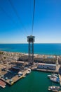 Barcelona`s Port Cable Car  tower Royalty Free Stock Photo