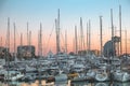 Barcelona`s port in summer day Royalty Free Stock Photo