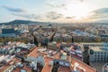 Barcelona from Santa Maria del Pi church, Spain