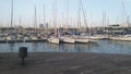 Barcelona sea boat yard view