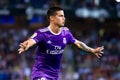 James Rodriguez plays at the La Liga match between RCD Espanyol and Real Madrid CF