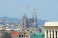 Barcelona skyline and Sagrada Familia, Spain