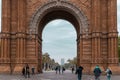 he Arc de Triomf or Arco de Triunfo or the triumphal arch in Barcelona, Spain