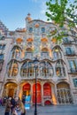 BARCELONA, SPAIN - APRIL 28: Exterior of the Gaudi Casa Batllo on April 28, 2016 in Barcelona, Spain