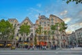 BARCELONA, SPAIN - APRIL 28: Exterior of the Gaudi Casa Batllo on April 28, 2016 in Barcelona, Spain