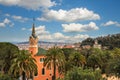 Barcelona, Spain - April 19, 2016: Famous Park Guell in Barcelona, Spain. The Gaudi House Museum. Royalty Free Stock Photo