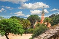 Barcelona, Spain - April 19, 2016: Famous Park Guell in Barcelona, Spain. The Gaudi House Museum. Royalty Free Stock Photo