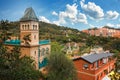 Barcelona, Spain - April 19, 2016: Famous Park Guell in Barcelona, Spain. The Gaudi House Museum. Royalty Free Stock Photo