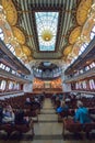 BARCELONA, SPAIN - APRIL 28: Interior of the Palace of Catalan Music on April 28, 2016 in Barcelona, Spain Royalty Free Stock Photo