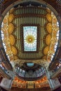 BARCELONA, SPAIN - APRIL 28: Interior of the Palace of Catalan Music on April 28, 2016 in Barcelona, Spain Royalty Free Stock Photo