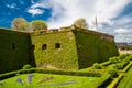 Barcelona, Spain - April, 2019: View of Castillo de Montjuic on mountain Montjuic in Barcelona, Spain Royalty Free Stock Photo