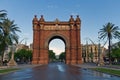 Barcelona Spain Arc triumph Royalty Free Stock Photo