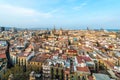 Barcelona from Santa Maria del Pi church, Spain