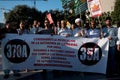 Barcelona, Spain - 10 august 2019: Kashmir and pakistani nationals protest and demonstrate against indian revoke of autonomous