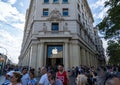 Barcelona, Spain. August 2019: Reopened Apple store in Catalunya square, Barcelona.