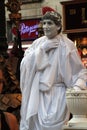 Street performer mime at La Rambla in Barcelona