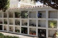 A glimpse into the characteristic monumental cemetery of Tossa de Mar, Spain, showcasing its unique architecture and design Royalty Free Stock Photo