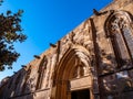 Entrance gate to the courtyard of the cloister of the Cathedral at sunset