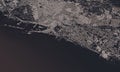 Barcelona, Spain city map 3D Rendering. Aerial satellite view Royalty Free Stock Photo