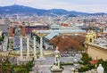Barcelona, Spain. City panoramic view. Placa De Espanya Royalty Free Stock Photo
