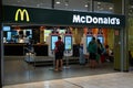 04.08.2023. Barcelona, Spain, customers ordering their command from the vending machines at McDonald\'s