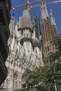 Barcelona, Spain, 22 czerwca 2019. Sagrada Familia is an unfinished Roman Catholic church in Barcelona Royalty Free Stock Photo