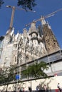 Barcelona, Spain, 22 czerwca 2019. Sagrada Familia is an unfinished Roman Catholic church in Barcelona Royalty Free Stock Photo