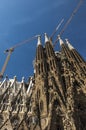 Barcelona, Spain, 22 czerwca 2019. Sagrada Familia is an unfinished Roman Catholic church in Barcelona Royalty Free Stock Photo