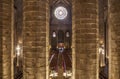 Stone columns of Gothic Basilica of Santa Maria del Mar