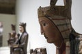 Wooden medieval madonnas at National Art Museum of Catalonia