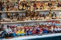 Barcelona, Spain - December 2018: The caganer, a typical catalan character in the nativity scenes of Catalonia