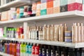 BARCELONA, SPAIN - DECEMBER 15, 2021: hair care products on shelves