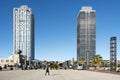 Hotel Arts and Mapfre Tower in Barcelona, Spain Royalty Free Stock Photo