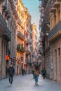 Street view from Carrer dels Tallers in Barcelona, Spain Royalty Free Stock Photo