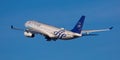 Air Europa Airbus of SkyTeam alliance soaring from El Prat Airport Royalty Free Stock Photo