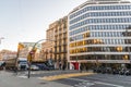 Passeig de Gracia, one of the main avenues in Eixample district of Barcelona, Spain Royalty Free Stock Photo