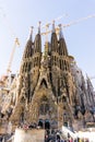 BARCELONA SPAIN - February 9, 2017: Church,Basilica in Barcelona Royalty Free Stock Photo