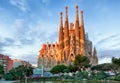 BARCELONA, SPAIN - FEBRUARY 10: La Sagrada Familia Royalty Free Stock Photo