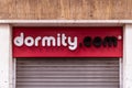 Barcelona, Spain - February 20, 2022. Logo and faÃÂ§ade of Dormity, a chain of stores specialized in mattresses Royalty Free Stock Photo