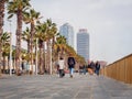 Street in Barceloneta district Royalty Free Stock Photo