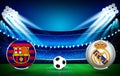 22.10.2021. Barcelona, Spain. Football Match Fixture Sports Concept Editorial Background. Modern Soccer Match Stadium