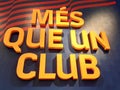 Mes que un club logo text sign of Barcelona football club official