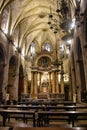 Barcelona, Spain - Interior of the Basilica dels Sants Martirs Just i Pastor church, Barcelona, Catalonia, Spain