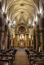 Barcelona, Spain - Interior of the Basilica dels Sants Martirs Just i Pastor church, Barcelona, Catalonia, Spain