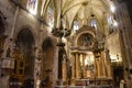 Barcelona, Spain - Interior of the Basilica dels Sants Martirs Just i Pastor church, Barcelona, Catalonia, Spain