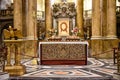 Barcelona, Spain - Interior of the Basilica dels Sants Martirs Just i Pastor church, Barcelona, Catalonia, Spain