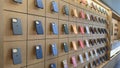 Barcelona Spain - 13.01.2024: iPhone cases on stand in Apple Passeig de Gracia